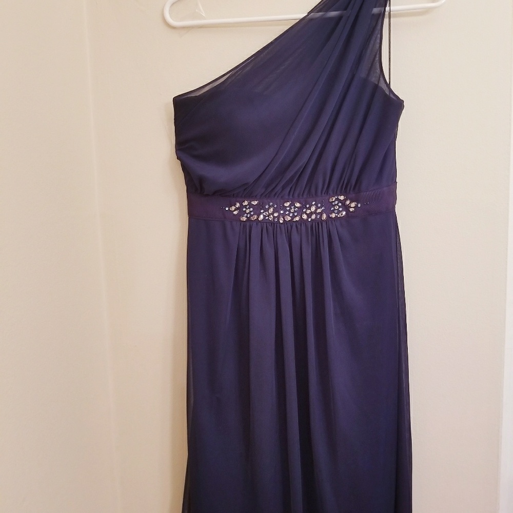 Adrianna Papell One- Shoulder Embellished Dress